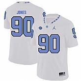 North Carolina Tar Heels 90 Andrew Jones White College Football Jersey Dzhi,baseball caps,new era cap wholesale,wholesale hats